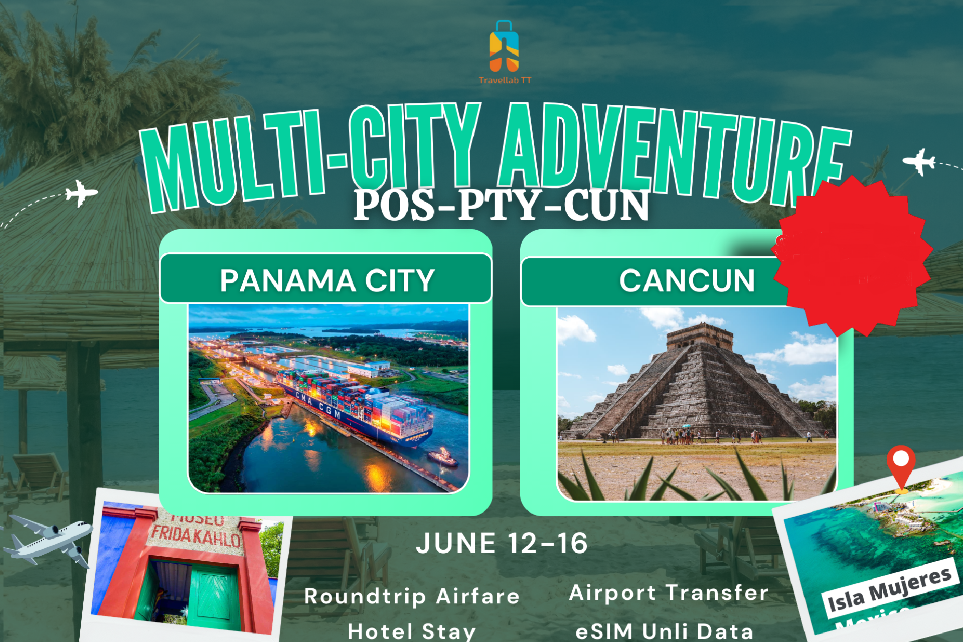 Multi city (PTY CUN)